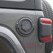 For 2018+ Jeep Wrangler JL Fuel Tank Gas Cap Cover Trim Black American Flag RT-TCZ
