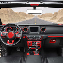 For 2018-2023 Jeep Wrangler JLU & Gladiator JT 4-Door 39PCS Red Full Set Interior Decoration Trim Kit Cover RT-TCZ