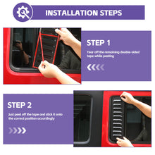 For 2007-2017 Jeep Wrangler JKU Rear Car Door Small Window Glass Cover 4 Door RT-TCZ