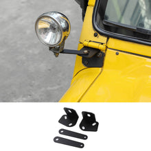For 1997+ Jeep Wrangler TJ JK Front LED Light A-Pillar Mount Brackets Kits Metal RT-TCZ
