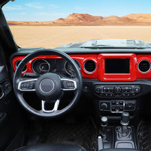 For 2018-2023 Jeep Wrangler JL JLU & Gladiator JT 4PCS Central Navigation Cover Console Panel Trim RT-TCZ