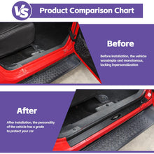 For 2007-2017 Jeep Wrangler JK 2Door 4Door Sill Plate Protector Guards Strip Cover Star RT-TCZ