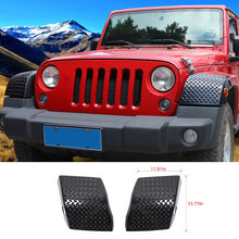 For 2007-2017 Jeep Wrangler JK Front Wheel Eyebrow Lamp Cover Trim Armor Black RT-TCZ