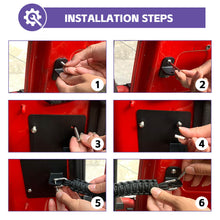 For 2007-2017 Jeep Wrangler JK Car Tailgate Door Limiter Stopper & Rope Strap Bandage RT-TCZ