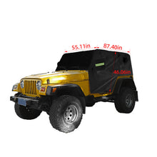 For 1997-2006 Jeep Wrangler TJ Black UV Rain Snow Protection Waterproof Car Cover RT-TCZ
