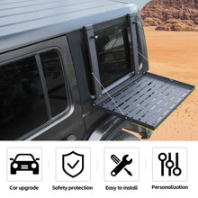 For 2018+ Jeep Wrangler JLU Aluminum Alloy Rear Window Glass Armor & Foldable Table Rack RT-TCZ