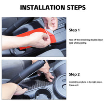 For 2007-2010 Jeep Wrangler JK Carbon Fiber Hand Brake Front & Rear Panel Decor Cover Trim RT-TCZ