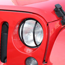 For 2007-2017 Jeep Wrangler JK Iron Front Headlight Lamp Protector Cover Trim Guard RT-TCZ