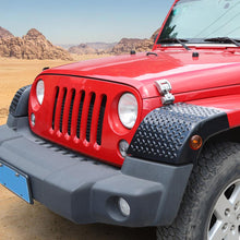 For 2007-2017 Jeep Wrangler JK Front Wheel Eyebrow Lamp Cover Trim Armor Black RT-TCZ