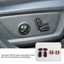 For Jeep Grand Cherokee 2011-2021/Jeep Cherokee 2014-2021/Jeep Grand Commander 2018-2021 6x Seat Adjustment Button Switch Cover Trim Kit (Red) RT-TCZ