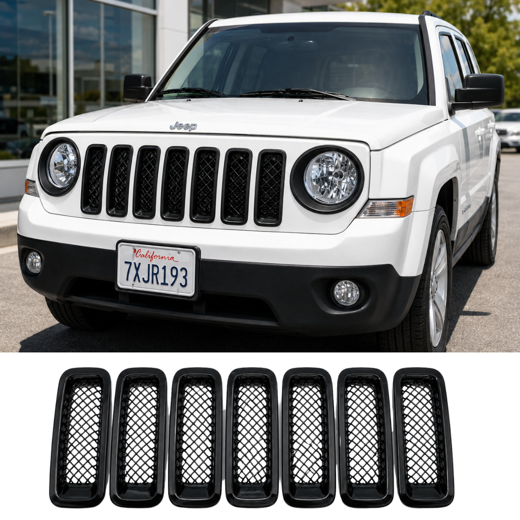 RT-TCZ Front Grill Mesh Grille Inserts Cover Frame Trims Kit for