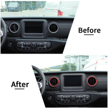 For 2018-2023 Jeep Wrangler JL & Gladiator JT Dashboard Air Conditioning Vents Cover Ring Trim Aluminum Alloy RT-TCZ