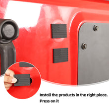 For 2007-2017 Jeep Wrangler JK 3PCS American Flag Tailgate Rubber Seal Plug Black Decor RT-TCZ