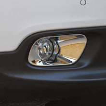 For 2014-2018 Jeep Cherokee  Front Fog Light Cover Trim Frame ABS Chrome RT-TCZ