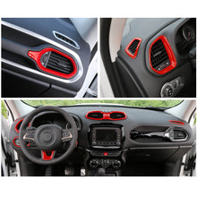 For 2016+ Jeep Renegade 12pcs Interior Decor Dash Panel & Console Trim Cover RT-TCZ