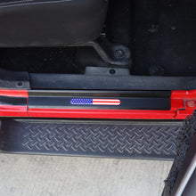 For 2007-2017 Jeep Wrangler JK JKU 2/4Door Sill Threshold Protector Cover Entry Guard Strip Black (American Flag) RT-TCZ