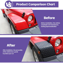 For 2007-2017 Jeep Wrangler JK Front Wheel Eyebrow Lamp Cover Trim Armor Black RT-TCZ