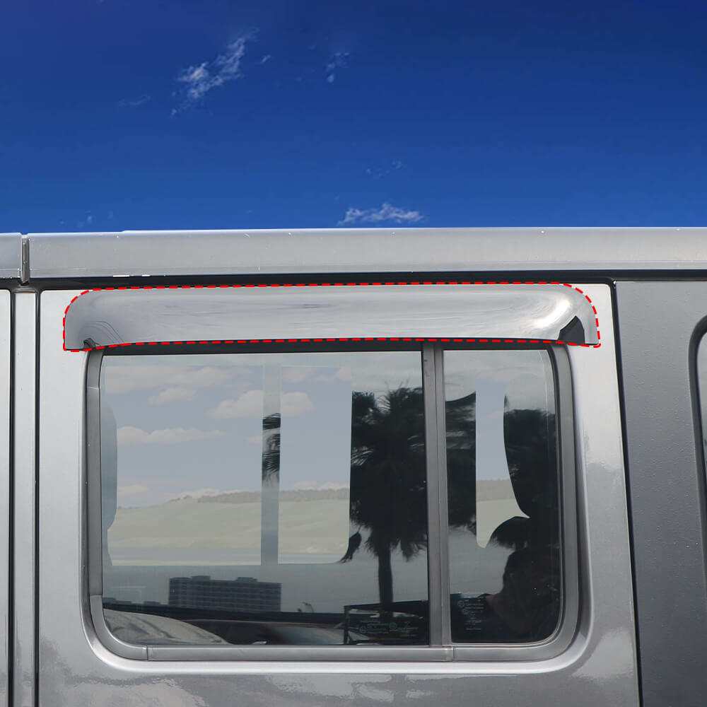 AEROGUYS In-Channel Window Deflectors Extra Durable Window Visors Rain Guards Fit Jeep Wrangler Jk 2007 2018 Sun Visors Wind Vent Visors Car Accessor - Foto 13