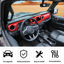For 2018-2023 Jeep Wrangler JL JLU & Gladiator JT 4PCS Central Navigation Cover Console Panel Trim RT-TCZ