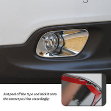 For 2014-2018 Jeep Cherokee  Front Fog Light Cover Trim Frame ABS Chrome RT-TCZ