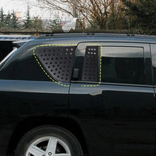 For 2007-2016 Jeep Compass 4 x Rear Triangular Window Glass Plate Trim Black RT-TCZ