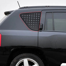 For 2007-2016 Jeep Compass Rear Window Cover Aluminum Alloy Glass Panel Black RT-TCZ