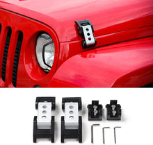 For 2007-2017 Jeep Wrangler JK JKU Stainless Steel Hood Catch Latches Kit RT-TCZ