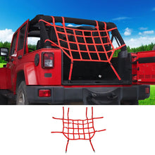 For 2007-2017 Jeep Wrangler JKU 4 Door Mesh Cargo Trunk Side Back Net Restraint Protective Roof Top Baggage Black RT-TCZ