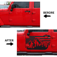 For 2007-2018 Jeep Wrangler JK 2/4 Door Car Door Decal Sticker American Flag RT-TCZ