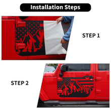 For 2007-2018 Jeep Wrangler JK 2/4 Door Car Door Decal Sticker American Flag RT-TCZ