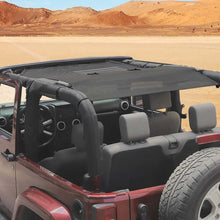 For 2007-2018 Jeep Wrangler JK 2Dr Sunshade UV Protection Mesh Heat Shade Soft Top US Flag RT-TCZ