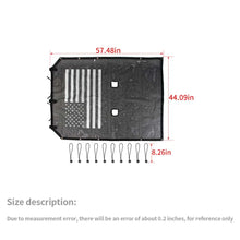 For 2007-2018 Jeep Wrangler JK 2Dr Sunshade UV Protection Mesh Heat Shade Soft Top US Flag RT-TCZ
