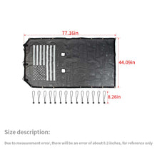 For 2007-2018 Jeep Wrangler JK 2Dr Sunshade UV Protection Mesh Heat Shade Soft Top US Flag RT-TCZ