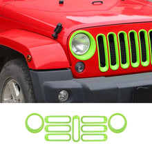 For 2007-2018 Jeep Wrangler JK Front Grill Inserts & Headlight Trim Bezels RT-TCZ