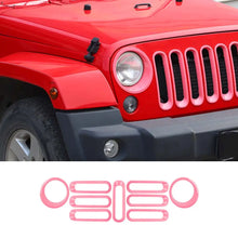 For 2007-2018 Jeep Wrangler JK Front Grill Inserts & Headlight Trim Bezels RT-TCZ