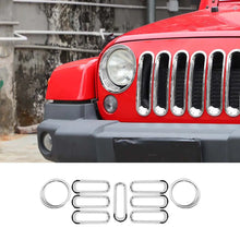 For 2007-2018 Jeep Wrangler JK Front Grill Inserts & Headlight Trim Bezels RT-TCZ