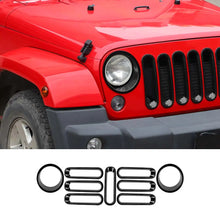 For 2007-2018 Jeep Wrangler JK Front Grill Inserts & Headlight Trim Bezels RT-TCZ