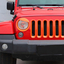 For 2007-2018 Jeep Wrangler JK Front Grille Insert & Angry Eyes Headlight Bezels Trim RT-TCZ