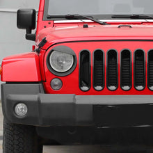 For 2007-2018 Jeep Wrangler JK Front Grille Insert & Angry Eyes Headlight Bezels Trim RT-TCZ