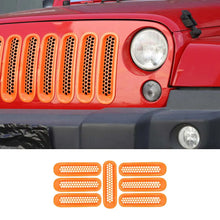 For 2007-2018 Jeep Wrangler JK JKU Clip-in Front Grille Mesh Inserts Trim RT-TCZ