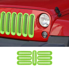 For 2007-2018 Jeep Wrangler JK JKU Clip-in Front Grille Mesh Inserts Trim RT-TCZ