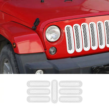 For 2007-2018 Jeep Wrangler JK JKU Clip-in Front Grille Mesh Inserts Trim RT-TCZ