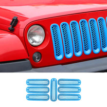 For 2007-2018 Jeep Wrangler JK JKU Clip-in Front Grille Mesh Inserts Trim RT-TCZ
