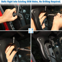 For 2007-2018 Jeep Wrangler JK JKU Front Metal Grab Handles Matte Black 2pcs (Upgraded Version) RT-TCZ