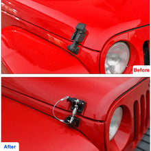 For 2007-2018 Jeep Wrangler JK JKU Stainless Steel Locking Hood Latch Catch Kit RT-TCZ