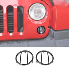 For 2007-2018 Jeep Wrangler JK Pair Fog Light Turn Signal Lamp Guard Trim RT-TCZ