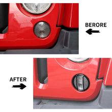 For 2007-2018 Jeep Wrangler JK Pair Fog Light Turn Signal Lamp Guard Trim RT-TCZ