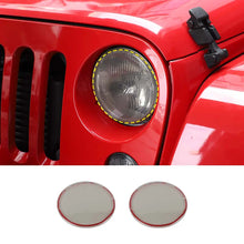 For 2007-2018 Jeep Wrangler JK Smoked Headlight Lamp Covers Trim Covers RT-TCZ