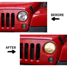 For 2007-2018 Jeep Wrangler JK Smoked Headlight Lamp Covers Trim Covers RT-TCZ