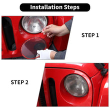 For 2007-2018 Jeep Wrangler JK Smoked Headlight Lamp Covers Trim Covers RT-TCZ